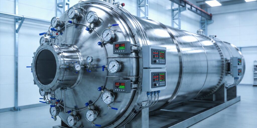 Vacuum gauges installed on aerospace testing chamber