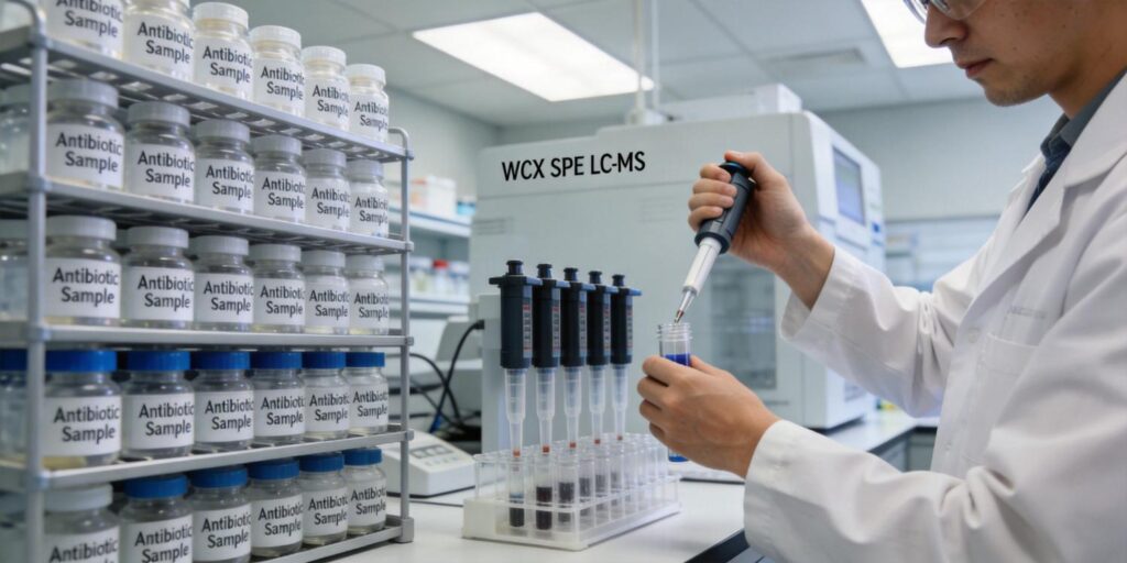 WCX SPE cartridge used to isolate aminoglycoside antibiotics