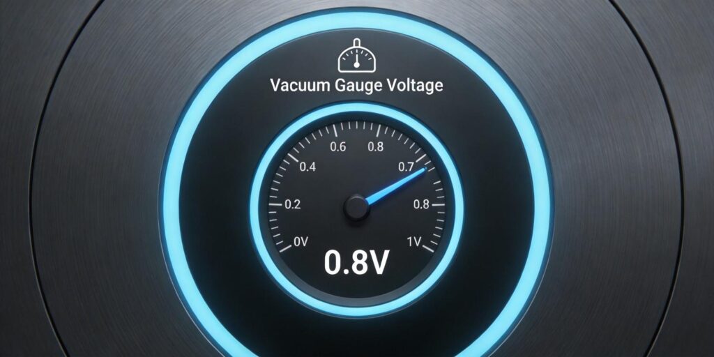 Analog voltage signal display from industrial vacuum gauge
