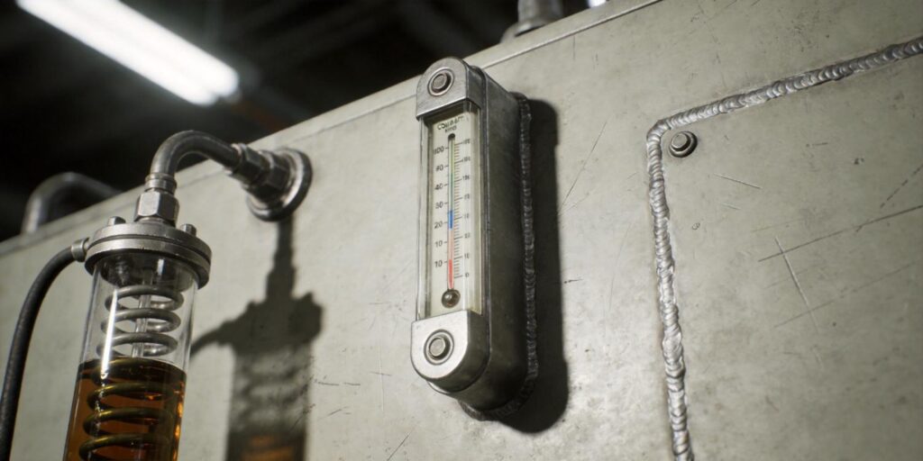 Cold cathode vacuum gauge mounted on industrial vacuum system