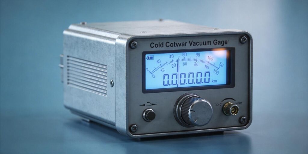Cold cathode vacuum gauge installed on coating chamber