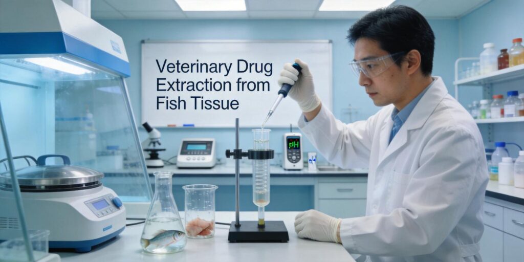 SPE cartridge extracting veterinary drugs from fish tissue