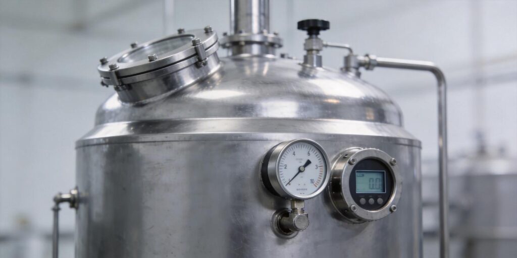 Cold cathode vacuum gauge installed on high vacuum chamber