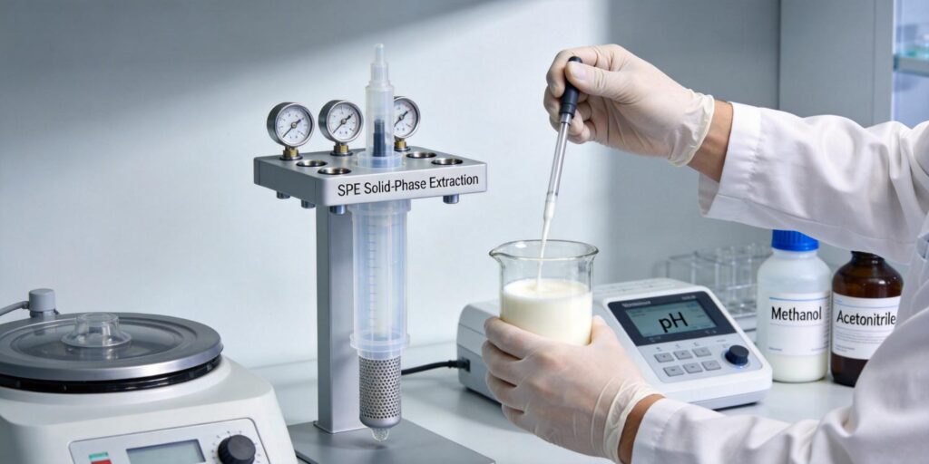antibiotic residue extraction from milk using HLB SPE