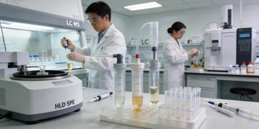 HLB SPE cartridge used in metabolomics sample preparation