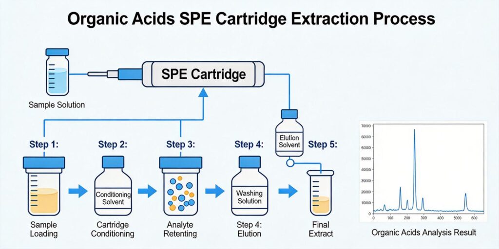 organic acid extraction using MAX SPE cartridge