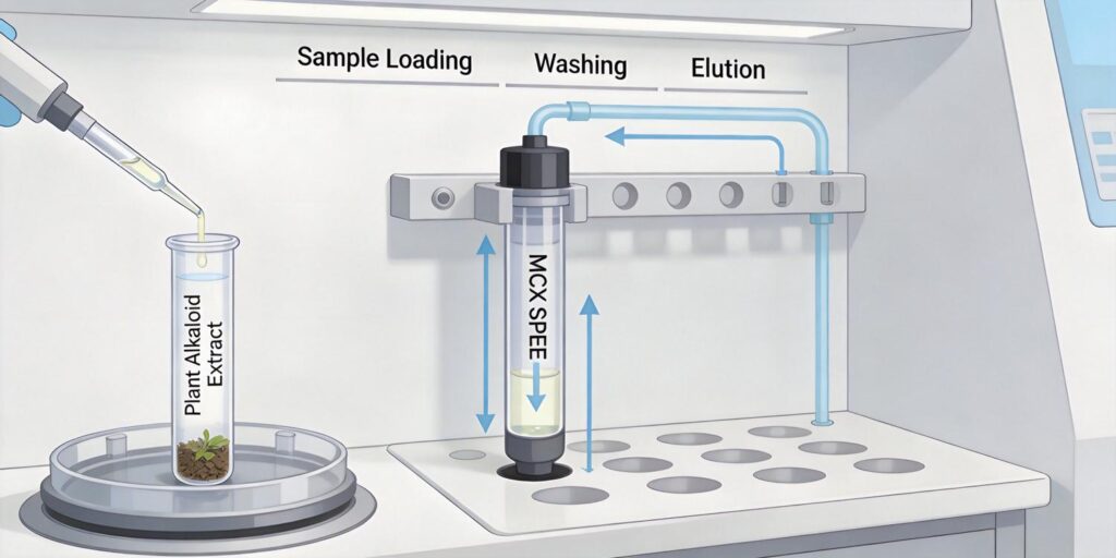alkaloid extraction using MCX SPE