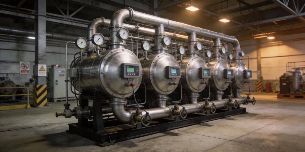 Multiple vacuum gauges across industrial multi-chamber system