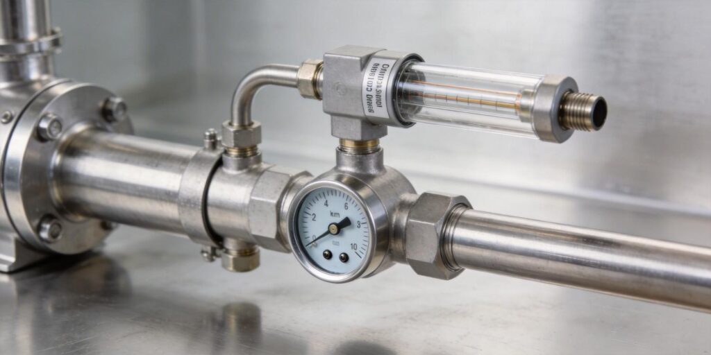 Cold cathode gauge installed as PTR225N replacement on vacuum system