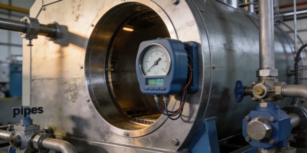 Vacuum gauge installed on PVD coating chamber