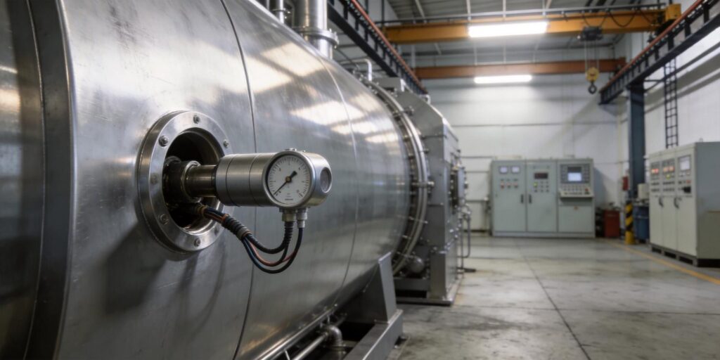 Cold cathode vacuum gauge installed on PVD coating chamber