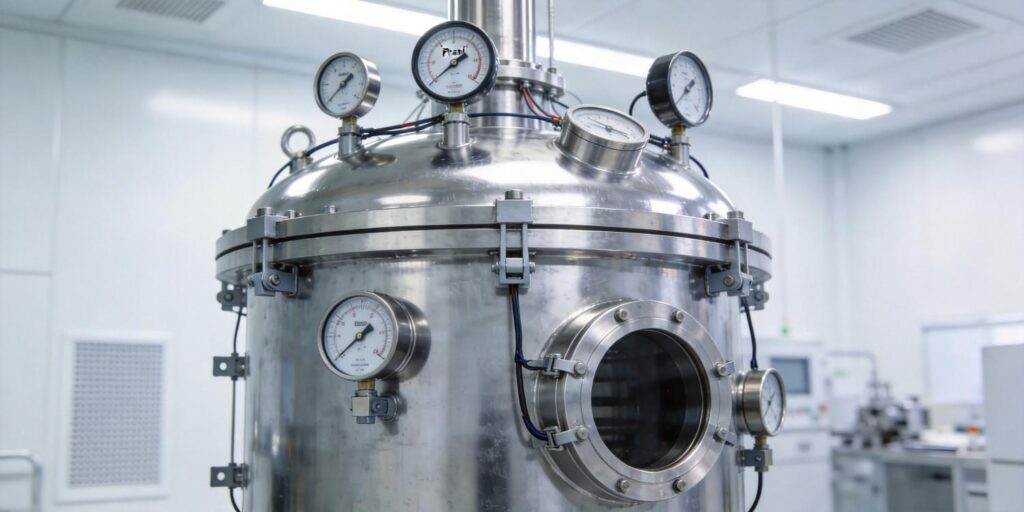 Multiple vacuum gauges installed on semiconductor processing chamber