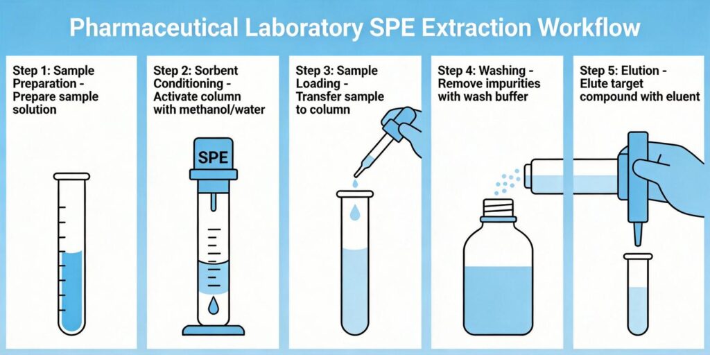 SPE extraction in bioanalytical laboratory