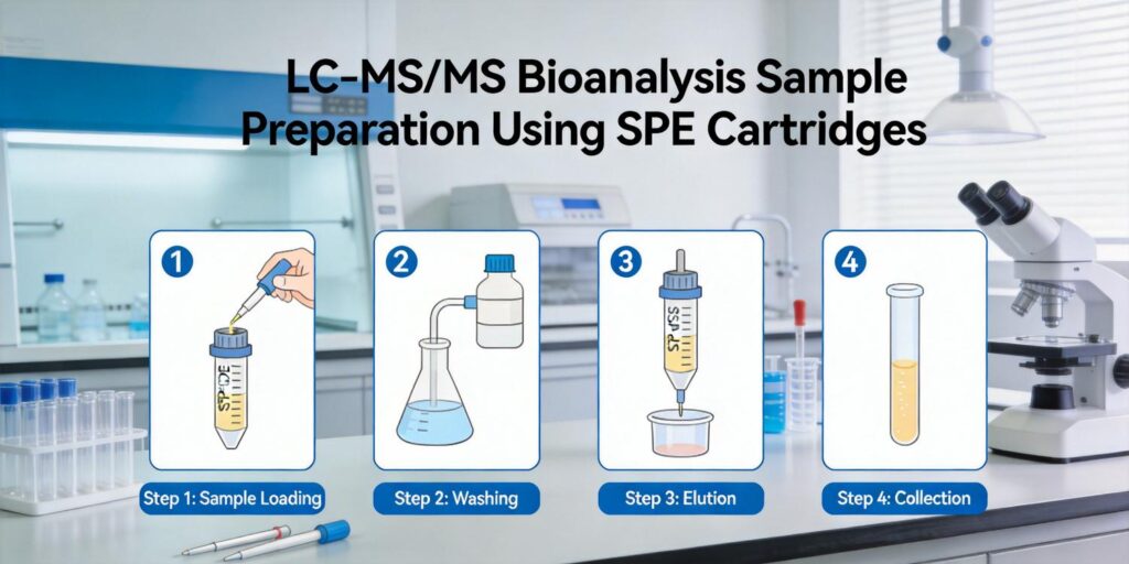 SPE cartridge used in LC-MS/MS biological sample preparation