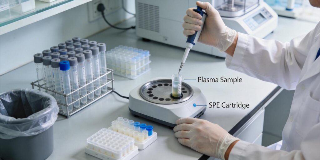 laboratory cleaning biological samples using SPE