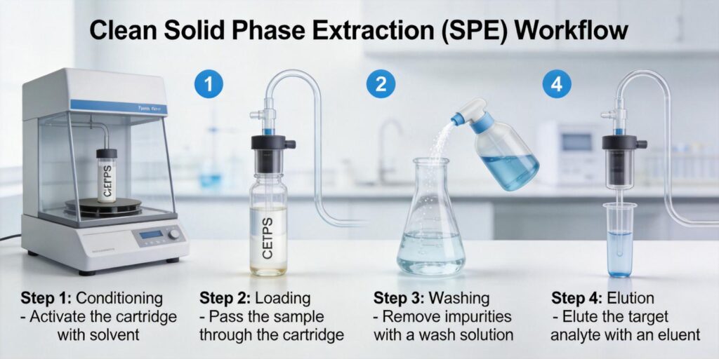 clean laboratory SPE workflow preventing contamination