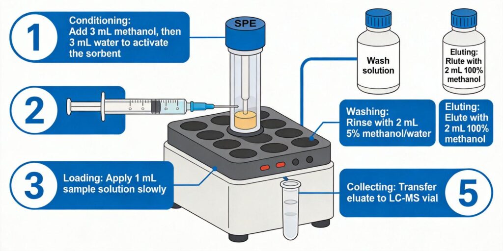 LC-MS sample preparation using SPE cleanup