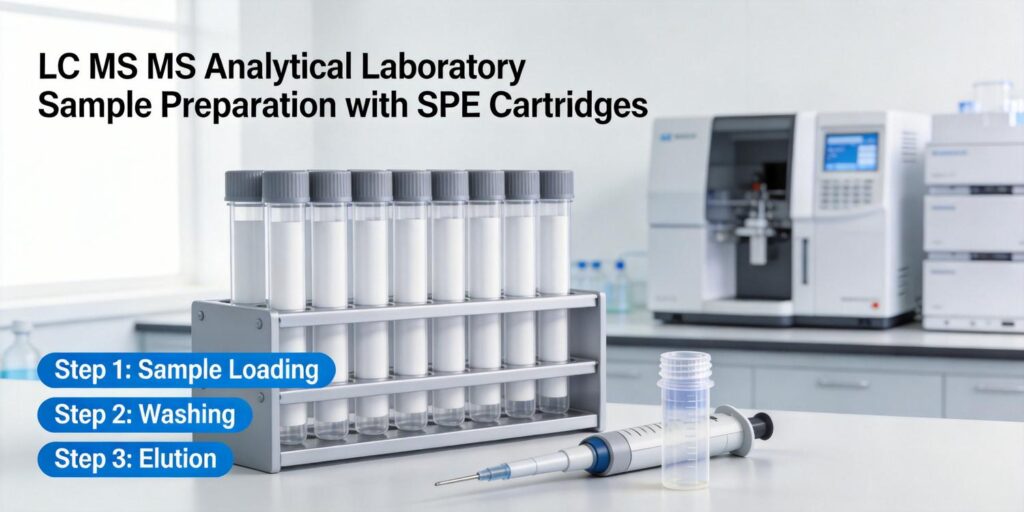 SPE sample preparation before LC MS MS analysis