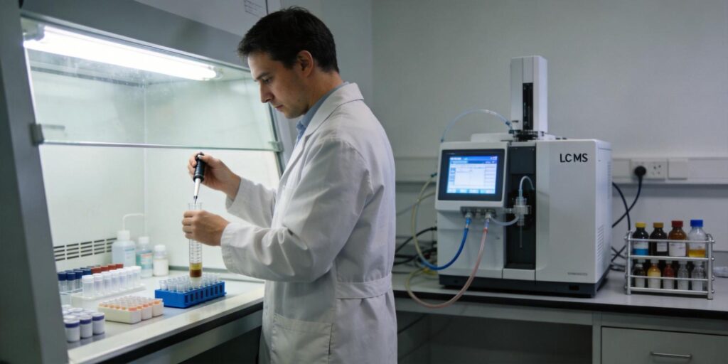 analytical chemist optimizing SPE extraction method