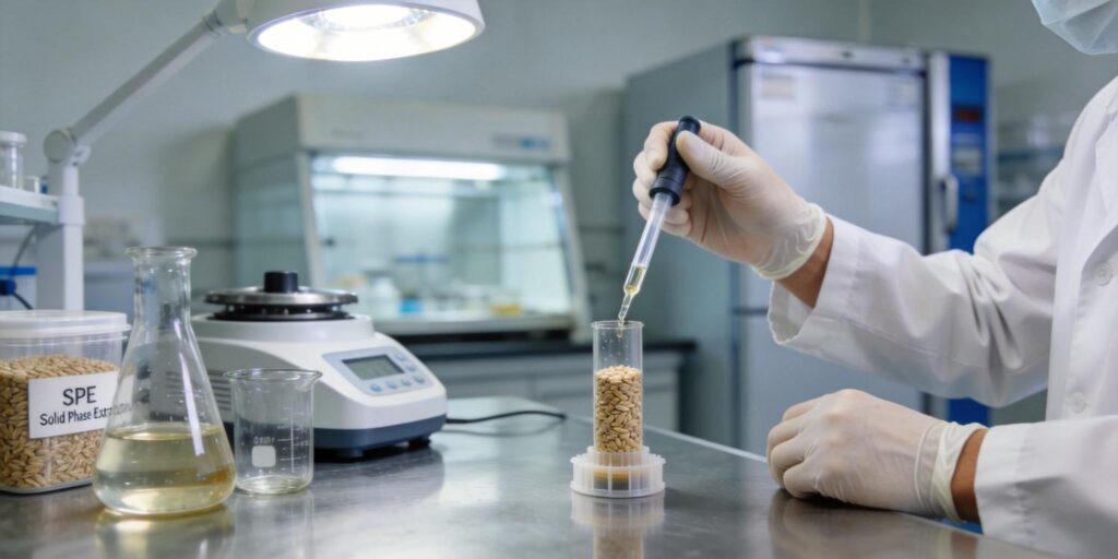grain sample extraction for mycotoxin testing using SPE