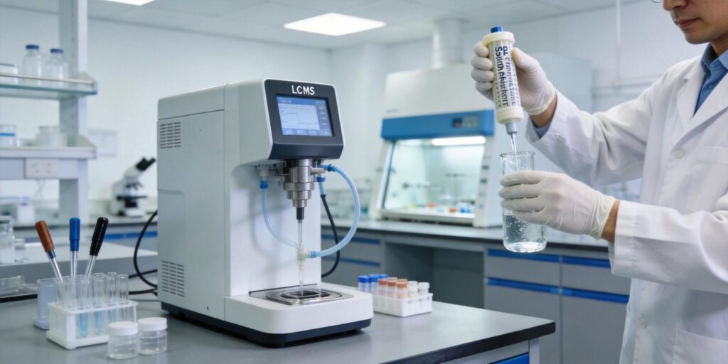 PFAS extraction workflow using SPE cartridge