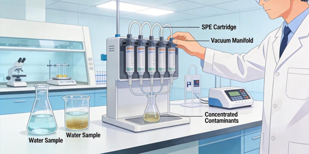 trace contaminant extraction using SPE