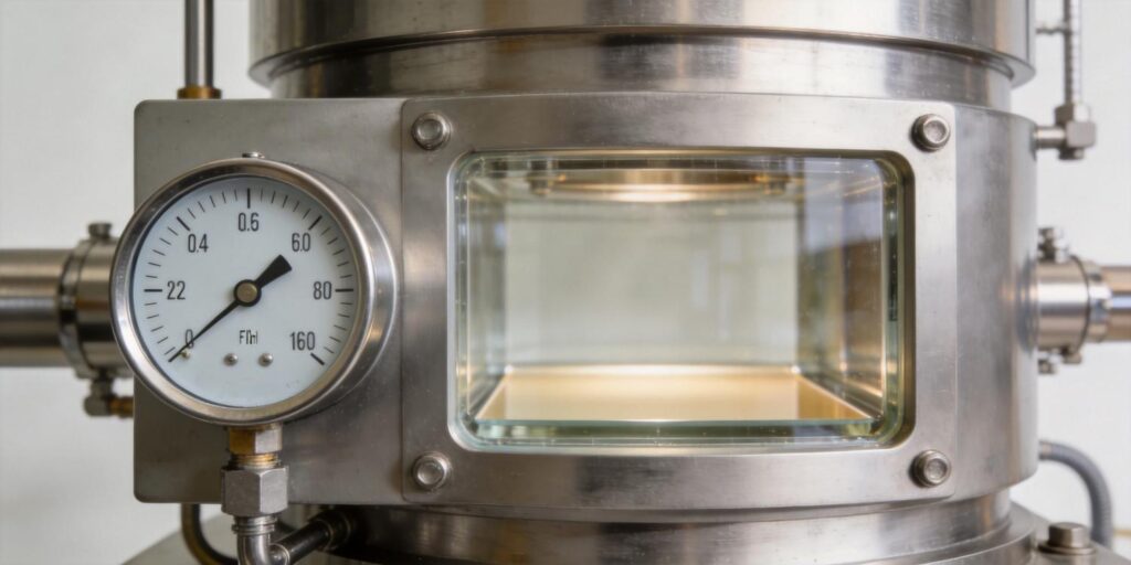 Vacuum gauge installed on thin film coating equipment