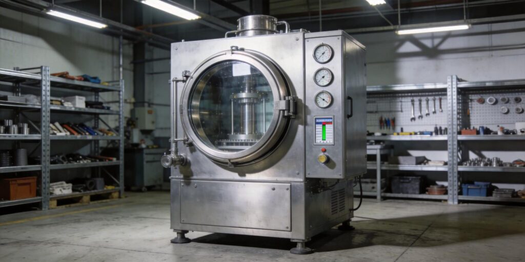 Vacuum gauge installed on metal 3D printing vacuum chamber