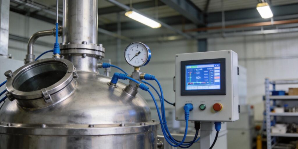 Vacuum transmitter connected to automated control system