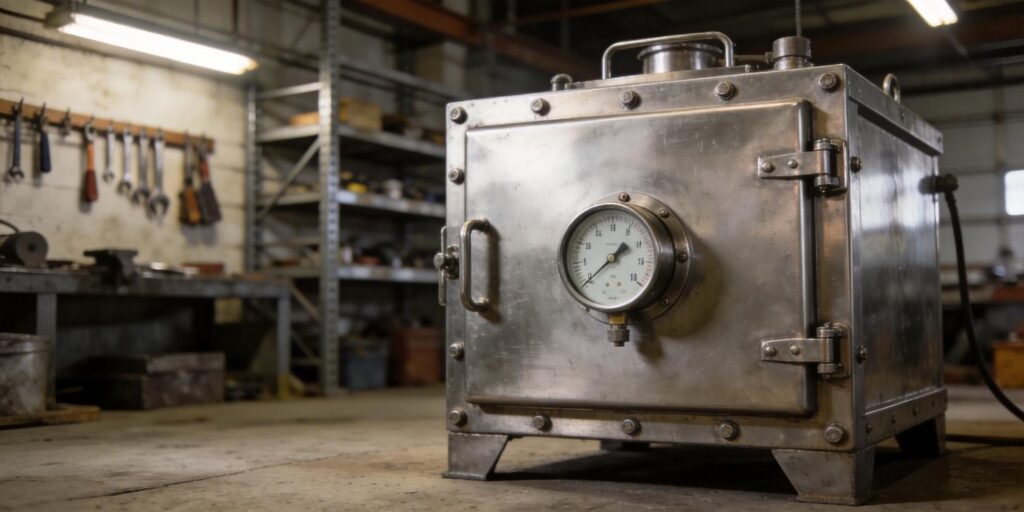 Vacuum gauge installed on vacuum casting chamber