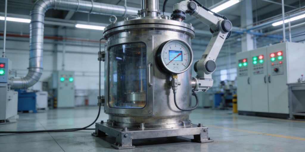 Vacuum gauge installed on automated transfer chamber