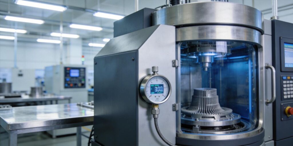 Vacuum gauge installed on metal additive manufacturing system