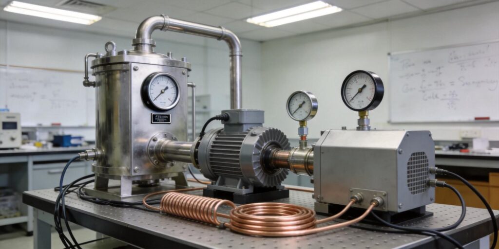 Vacuum gauges installed in university research laboratory setup