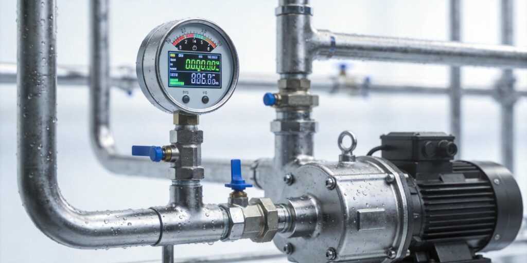 Vacuum gauge display reacting to rapid pressure changes