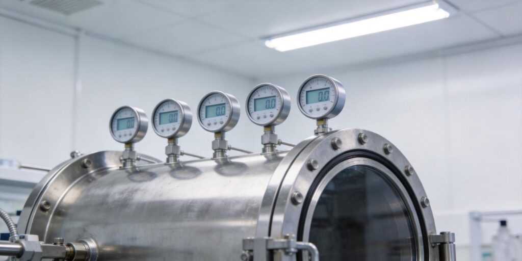 Compact vacuum gauges installed in research laboratory system