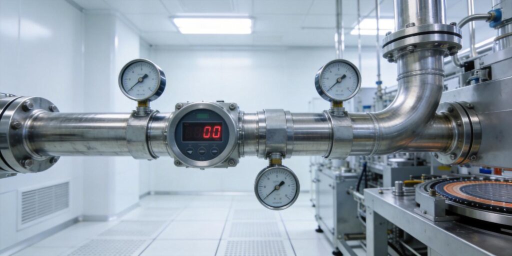 Vacuum gauges installed on semiconductor wafer processing equipment