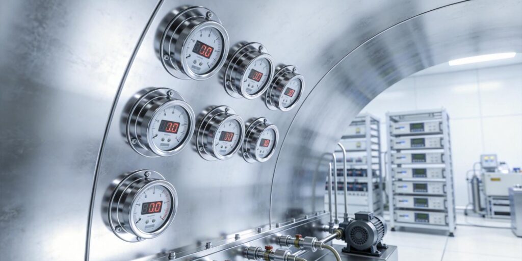 Vacuum gauges installed on thin film deposition chamber