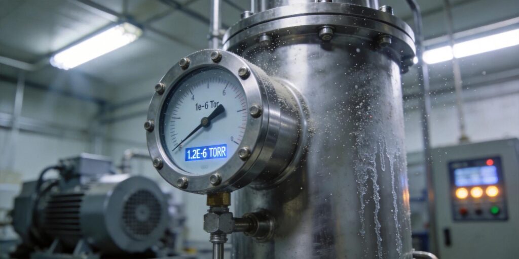 Vacuum gauge display during pump-down process