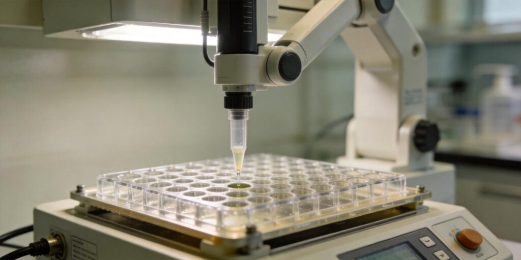 automated laboratory using 96 well SPE plates for metabolomics sample preparation