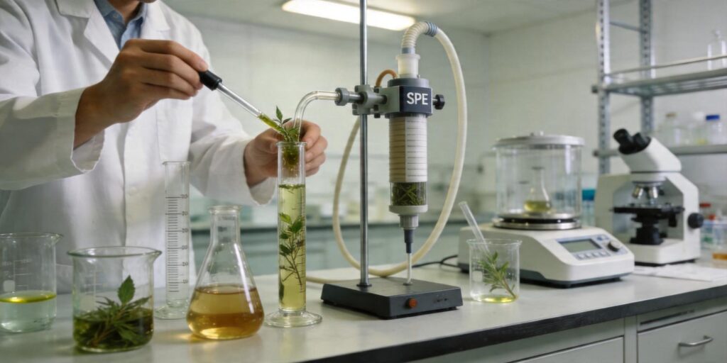 SPE purification of plant alkaloids from botanical extracts