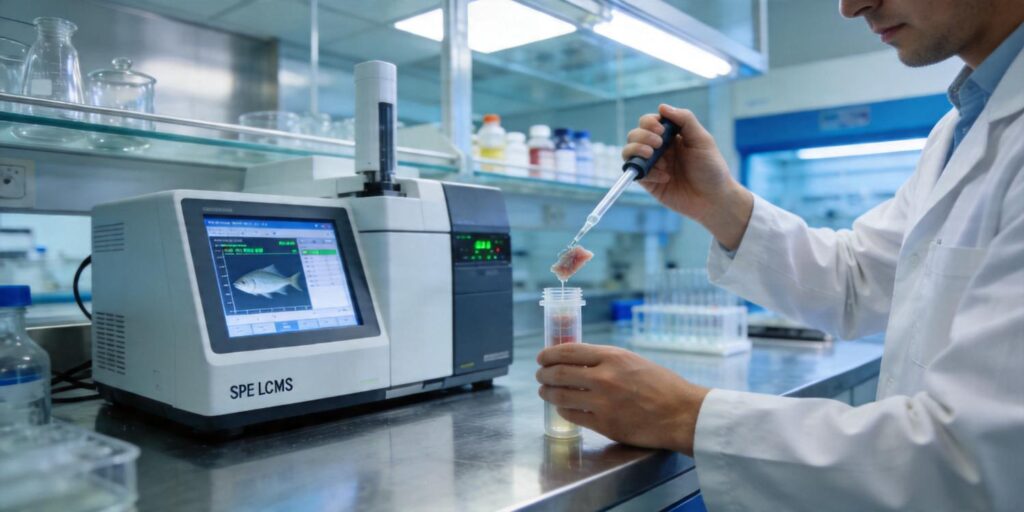 SPE extraction of antibiotic residues from aquaculture samples