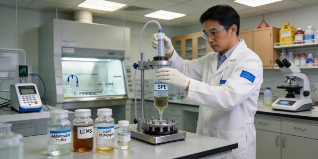 HLB SPE cartridge extraction of antidepressant residues from wastewater samples