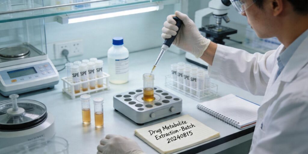 SPE extraction of drug metabolites from urine samples