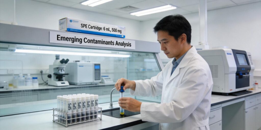 SPE extraction of emerging contaminants from environmental water samples