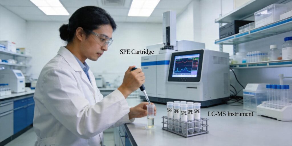 SPE extraction of endocrine disruptors from drinking water