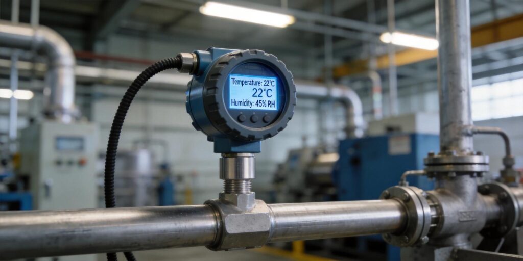 Vacuum transmitter operating in industrial environment with varying conditions