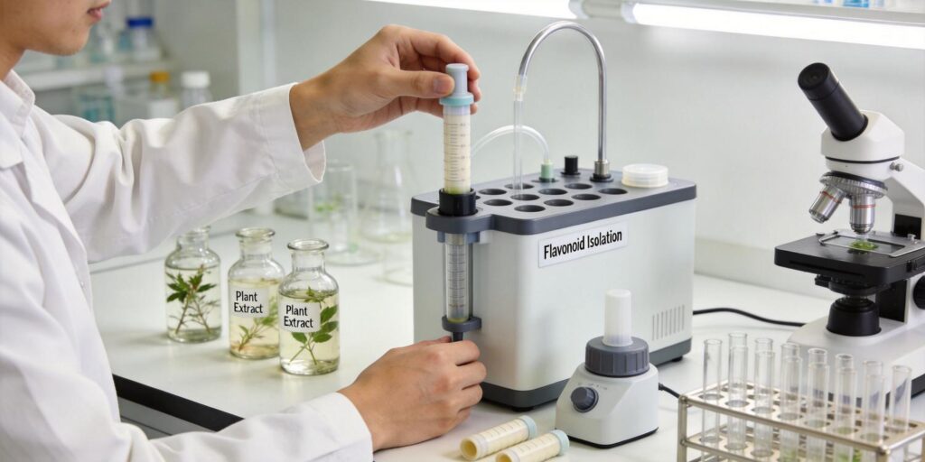 SPE purification of flavonoids from botanical extracts