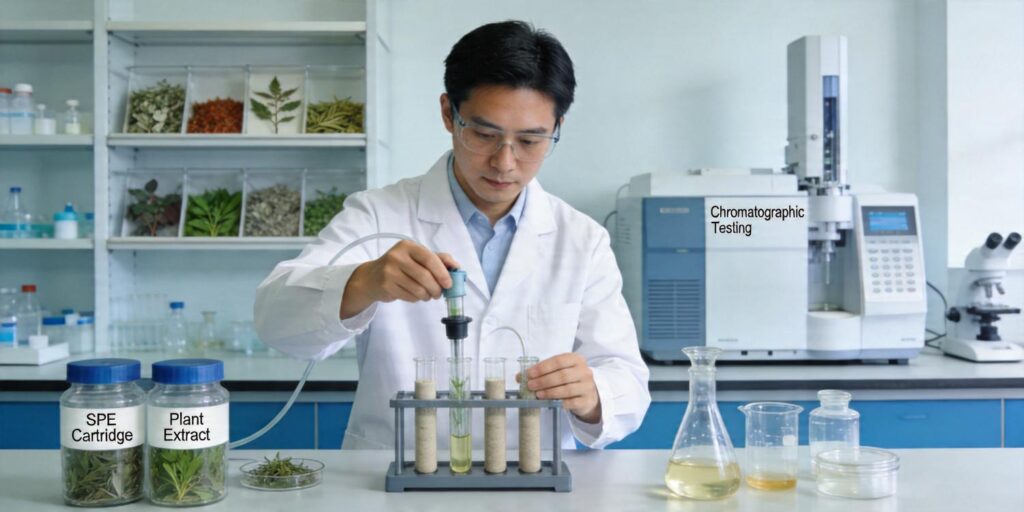 SPE purification workflow for herbal medicine extracts