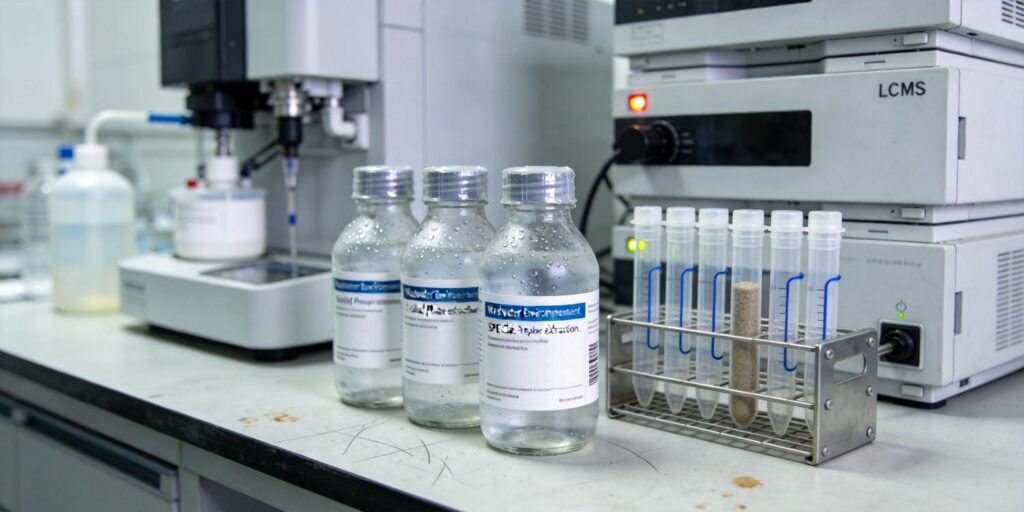 Laboratory workflow extracting artificial sweeteners from wastewater with HLB SPE