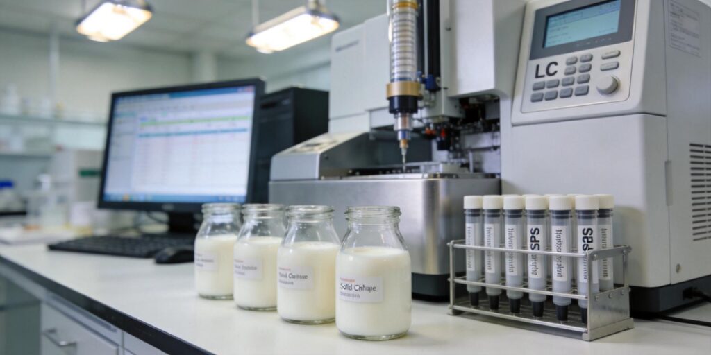 Laboratory extraction of veterinary drug residues from milk using HLB SPE